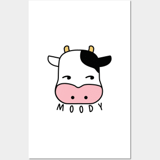 Moody Cow Posters and Art